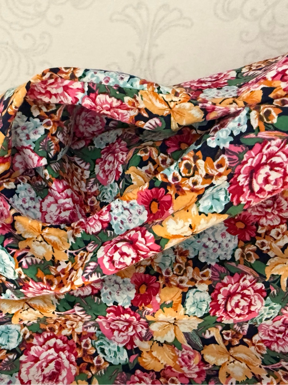 Anthropologie Maeve Off-the-Shoulder Smocked Floral Flounced Mini Dress Large - Picture 11 of 13